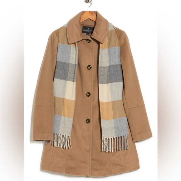 🆕 LONDON FOG Camel Wool Blend Coat NWT - Picture 15 of 16